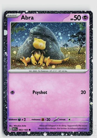 Abra (Cosmos Holo) 063/165 Miscellaneous Cards & Products Pokemon Promo NM