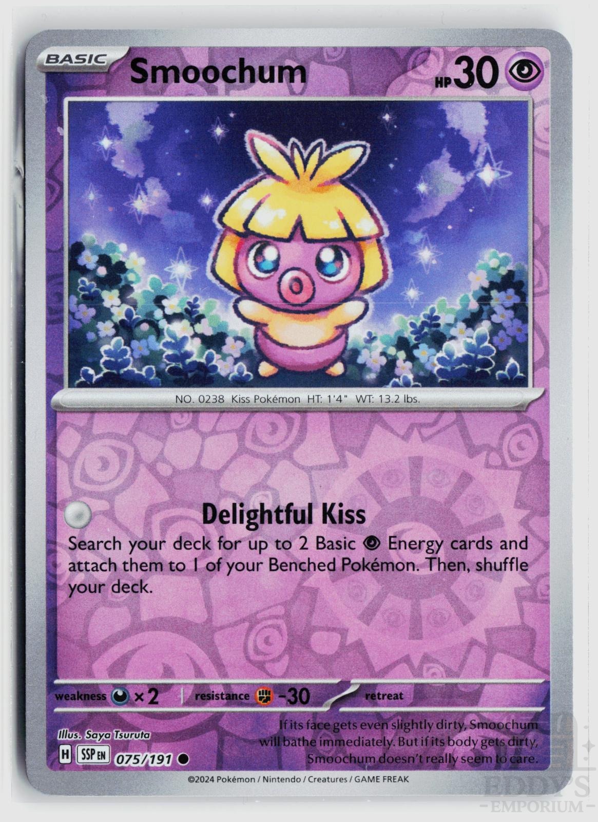 Smoochum 075/191 Surging Sparks Pokemon Reverse Holo Common NM