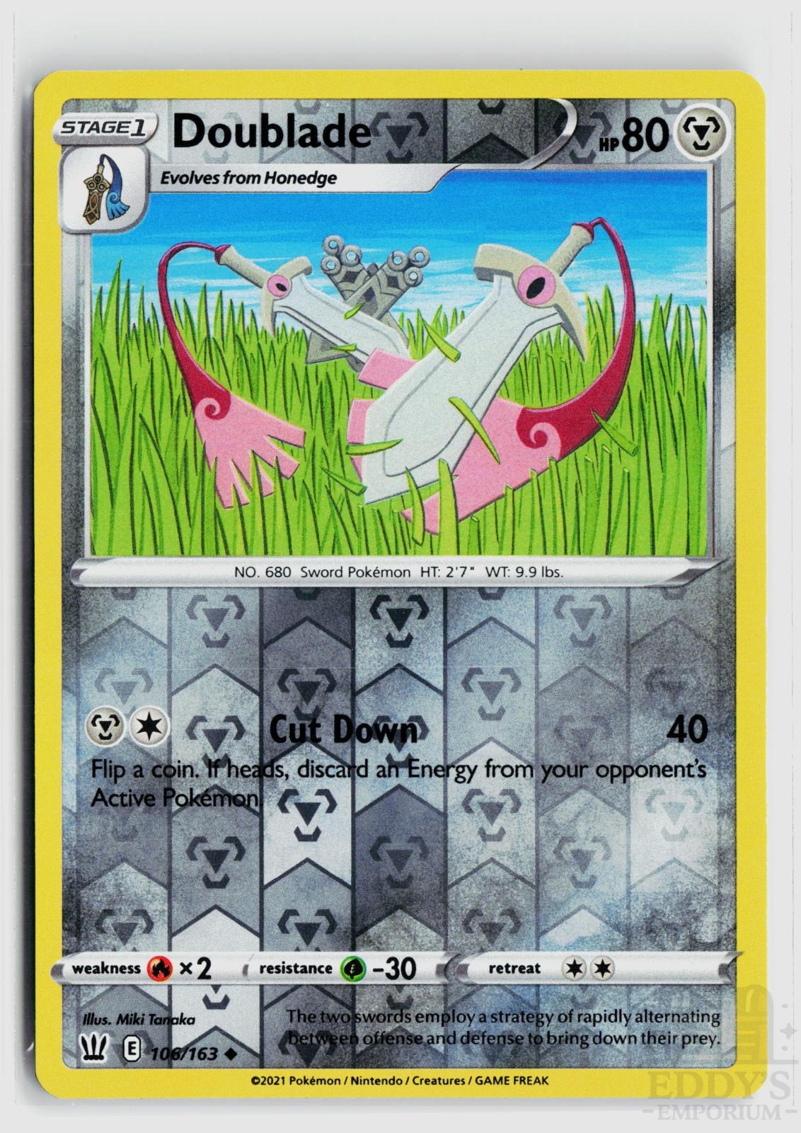 Doublade 106/163 Battle Styles Pokemon Reverse Holo Uncommon NM