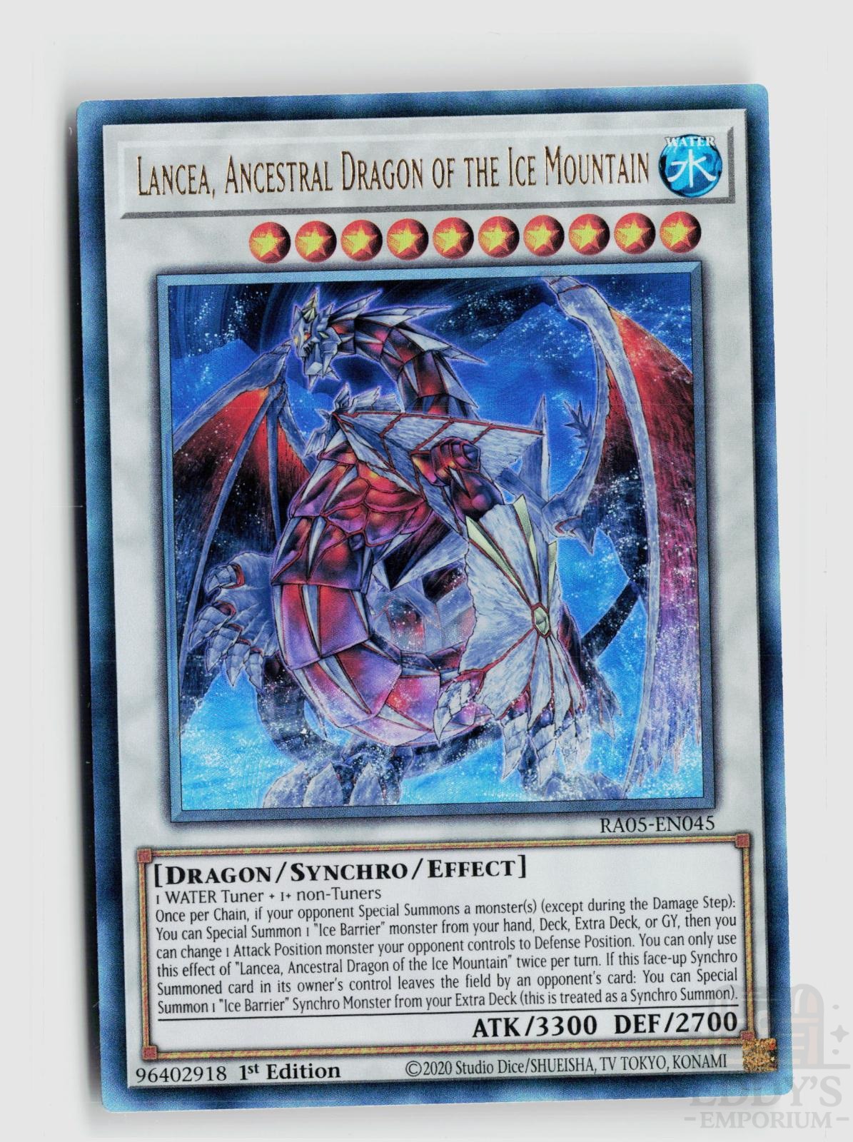 Lancea, Ancestral Dragon of the Ice Mountain (Ultimate Rare) RA05-EN045 Yu-Gi-Oh Rarity Collection 5