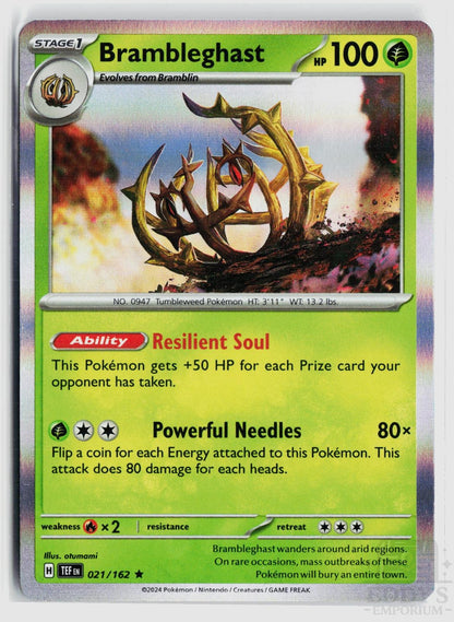 Brambleghast 021/162 Temporal Forces Pokemon Holo Rare NM