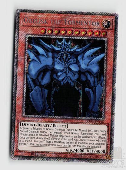 Obelisk the Tormentor (Platinum Secret Rare) RA04-EN116 Yu-Gi-Oh Quarter Century Stampede
