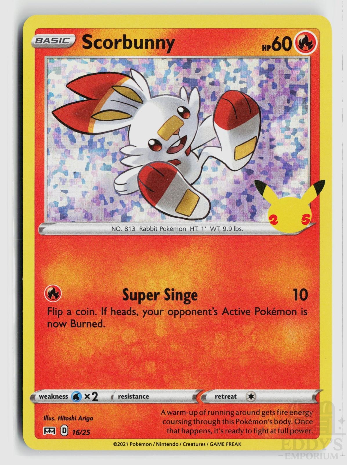 Scorbunny 016/025 McDonald's 25th Anniversary Promos Pokemon Holo Promo