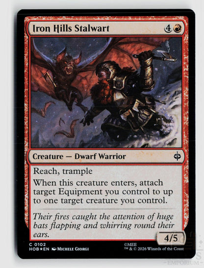 Iron Hills Stalwart 102 The Hobbit Magic: The Gathering Foil Common