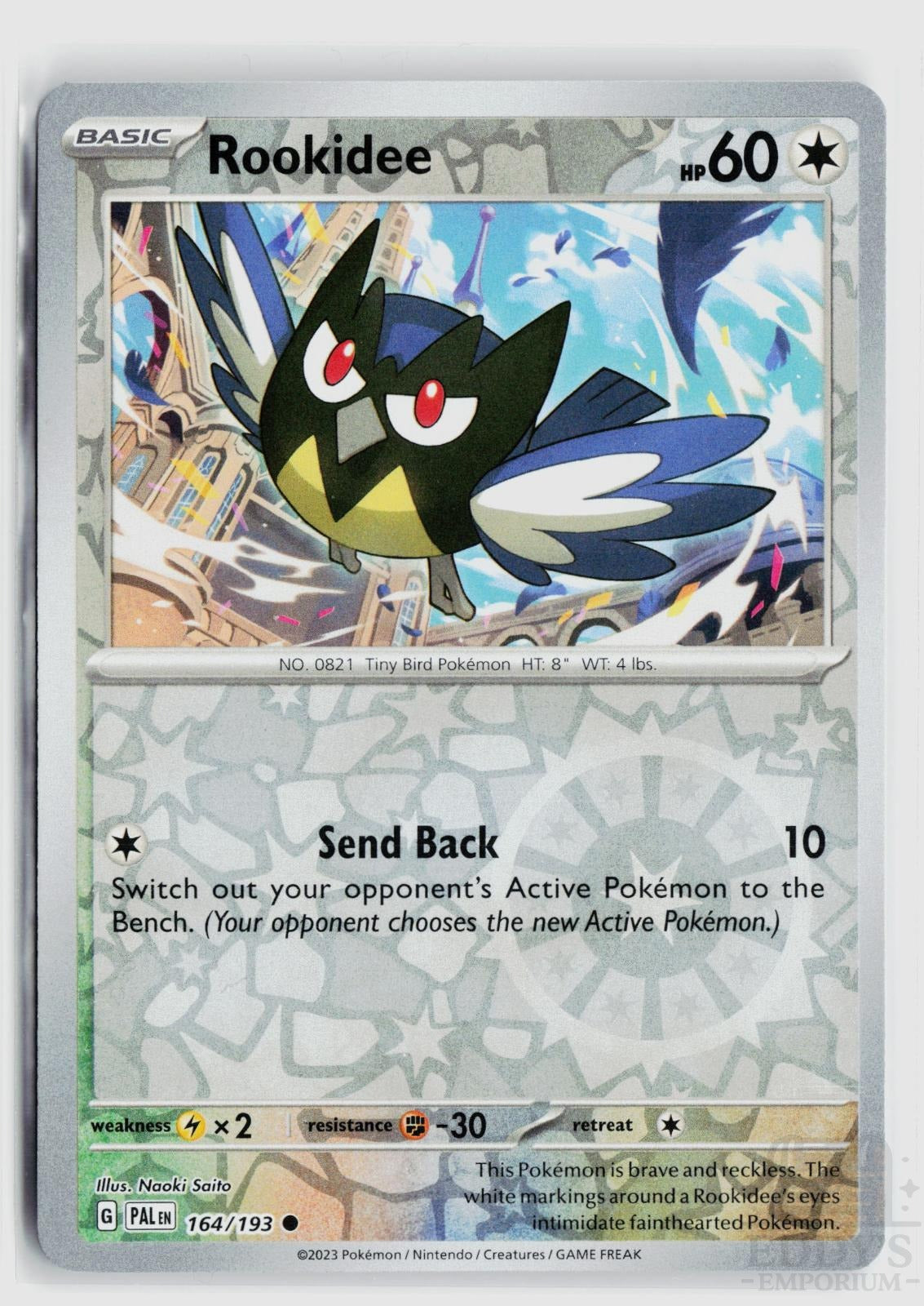 Rookidee 164/193 Paldea Evolved Pokemon Reverse Holo Common NM