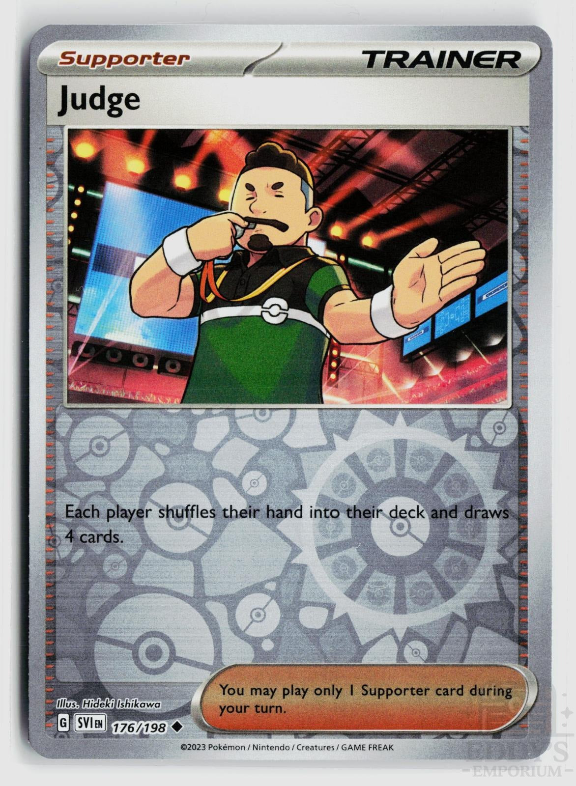 Judge 176/198 Scarlet & Violet Pokemon Reverse Holo Uncommon NM