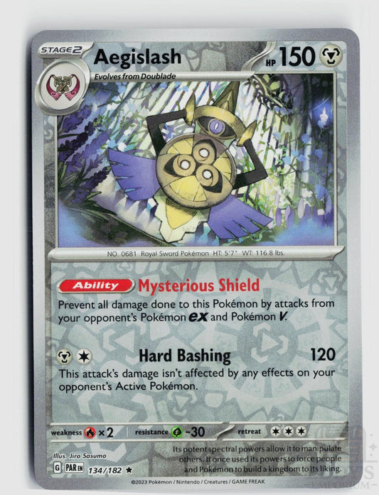Aegislash 134/182 Paradox Rift Pokemon Reverse Holo Rare NM