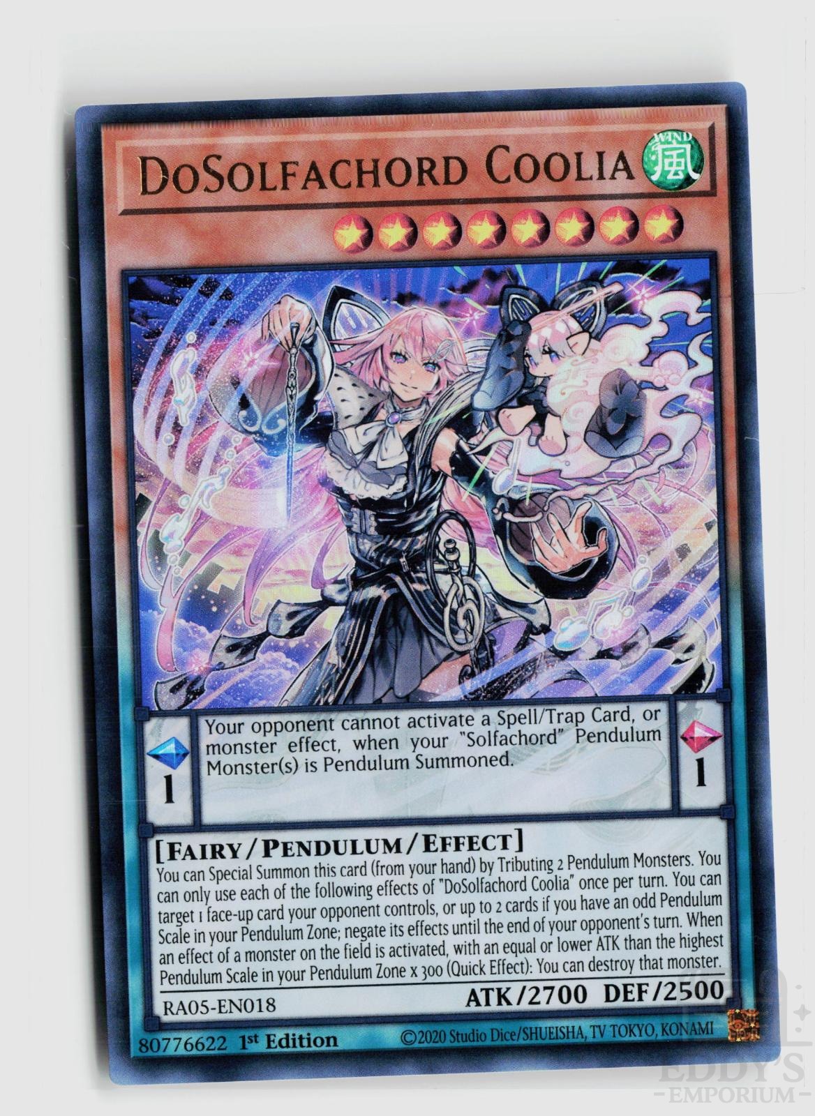 DoSolfachord Coolia (Ultra Rare) RA05-EN018 Rarity Collection 5 Yu-Gi-Oh 1st Edition NM