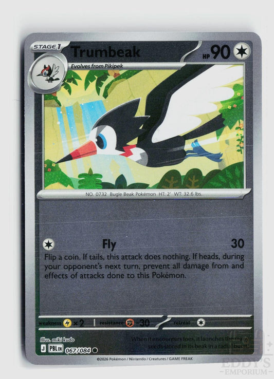 Trumbeak 067/084 Pitch Black Pokemon Reverse Holo