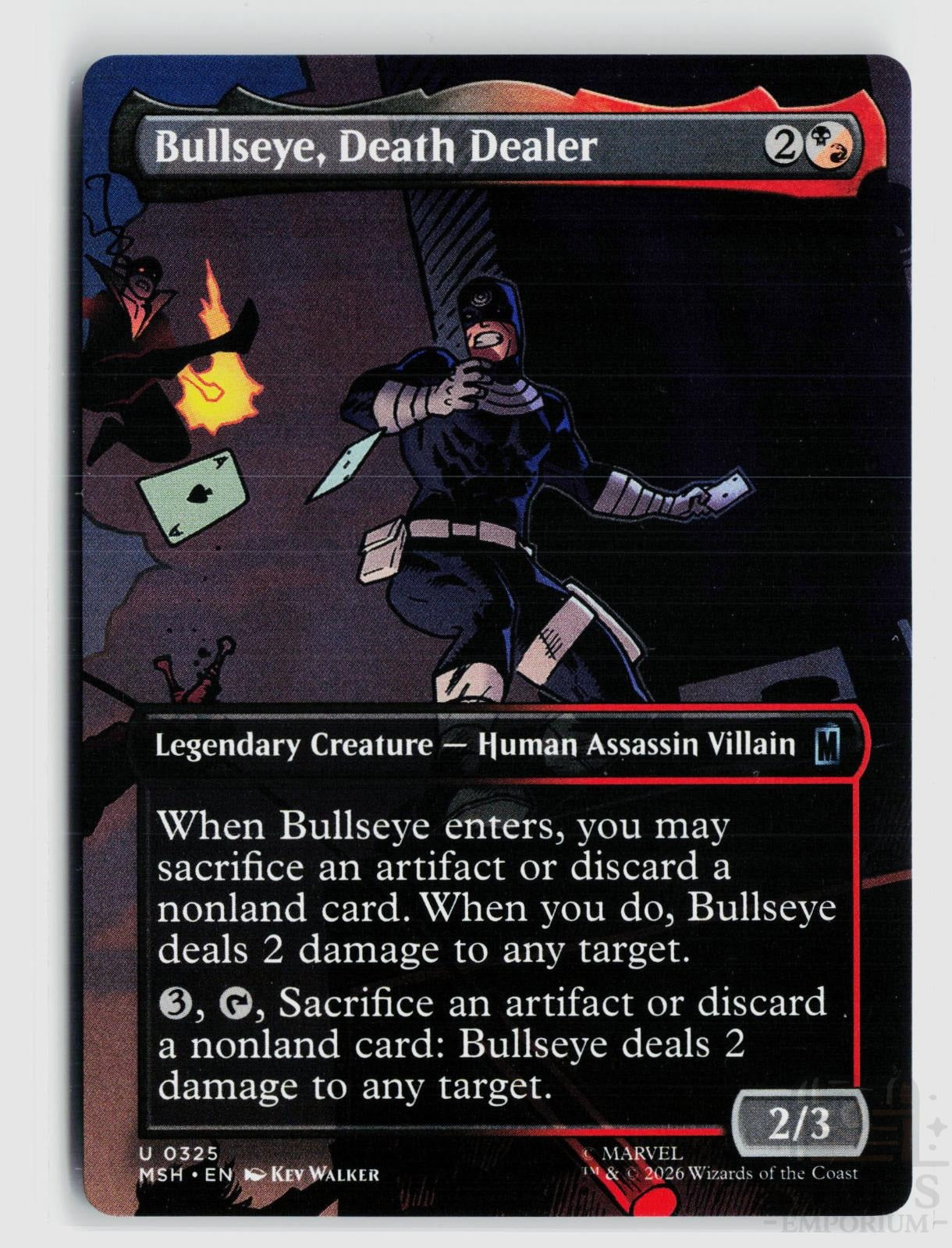 Bullseye, Death Dealer (Borderless) 325 Marvel Super Heroes Magic: The Gathering
