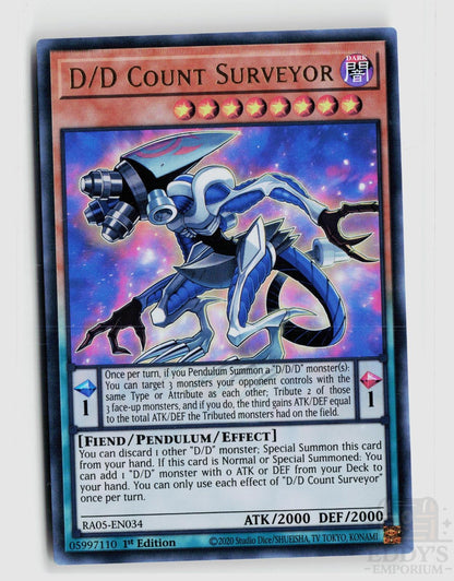 D/D Count Surveyor (Ultra Rare) RA05-EN034 Rarity Collection 5 Yu-Gi-Oh 1st Edition NM