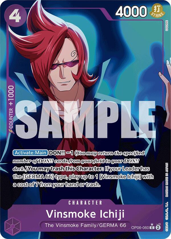 Vinsmoke Ichiji (Full Art) OP06-060 Premium Booster -The Best- One Piece Foil