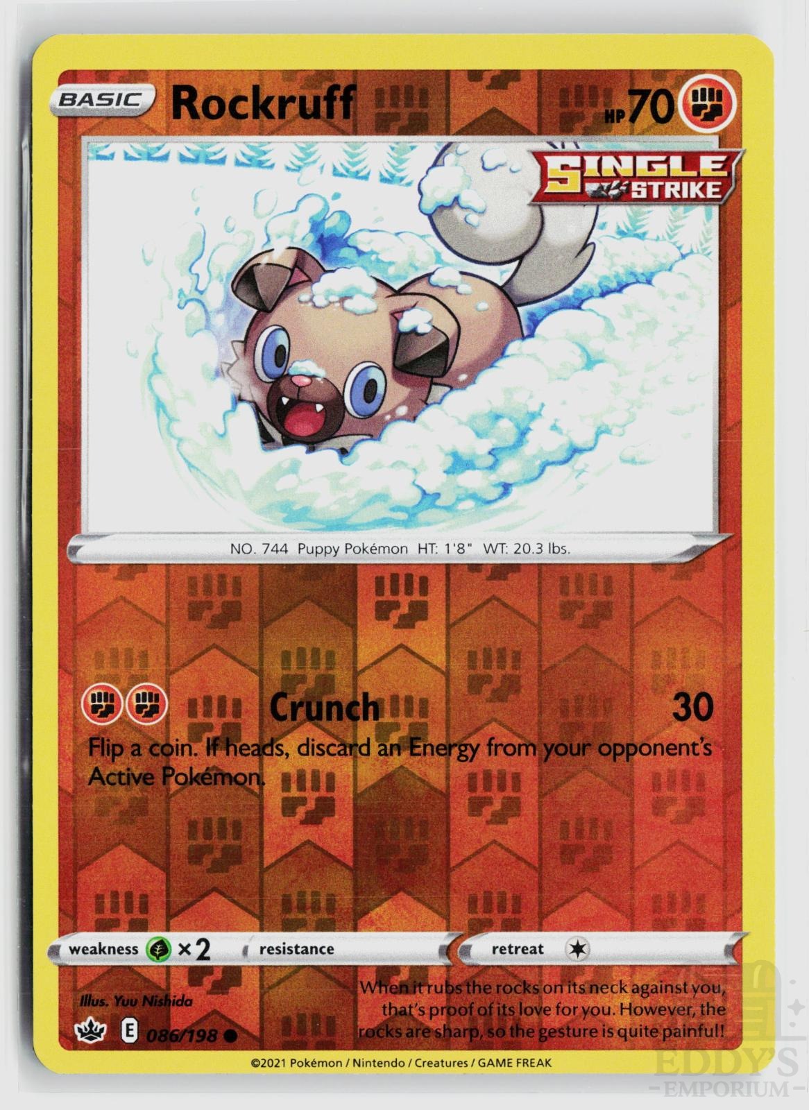 Rockruff 086/198 Chilling Reign Pokemon Reverse Holo