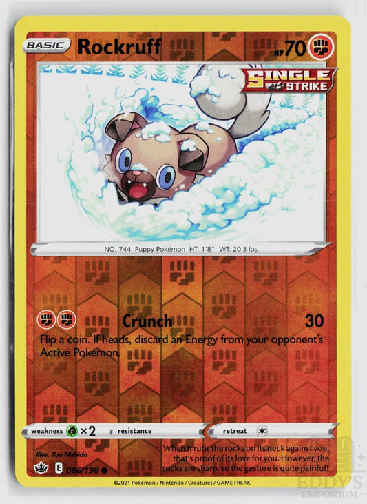 Rockruff 086/198 Chilling Reign Pokemon Reverse Holo