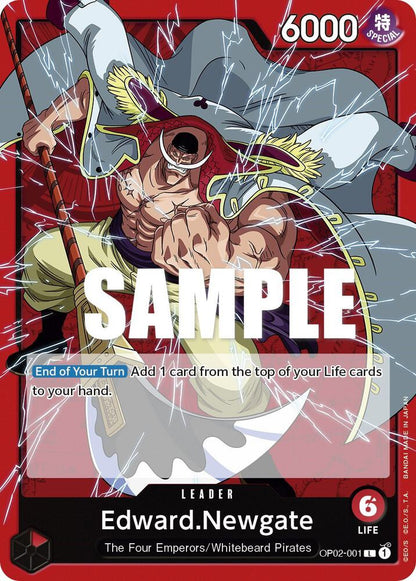 Edward.Newgate (001) OP02-001 Paramount War One Piece Leader