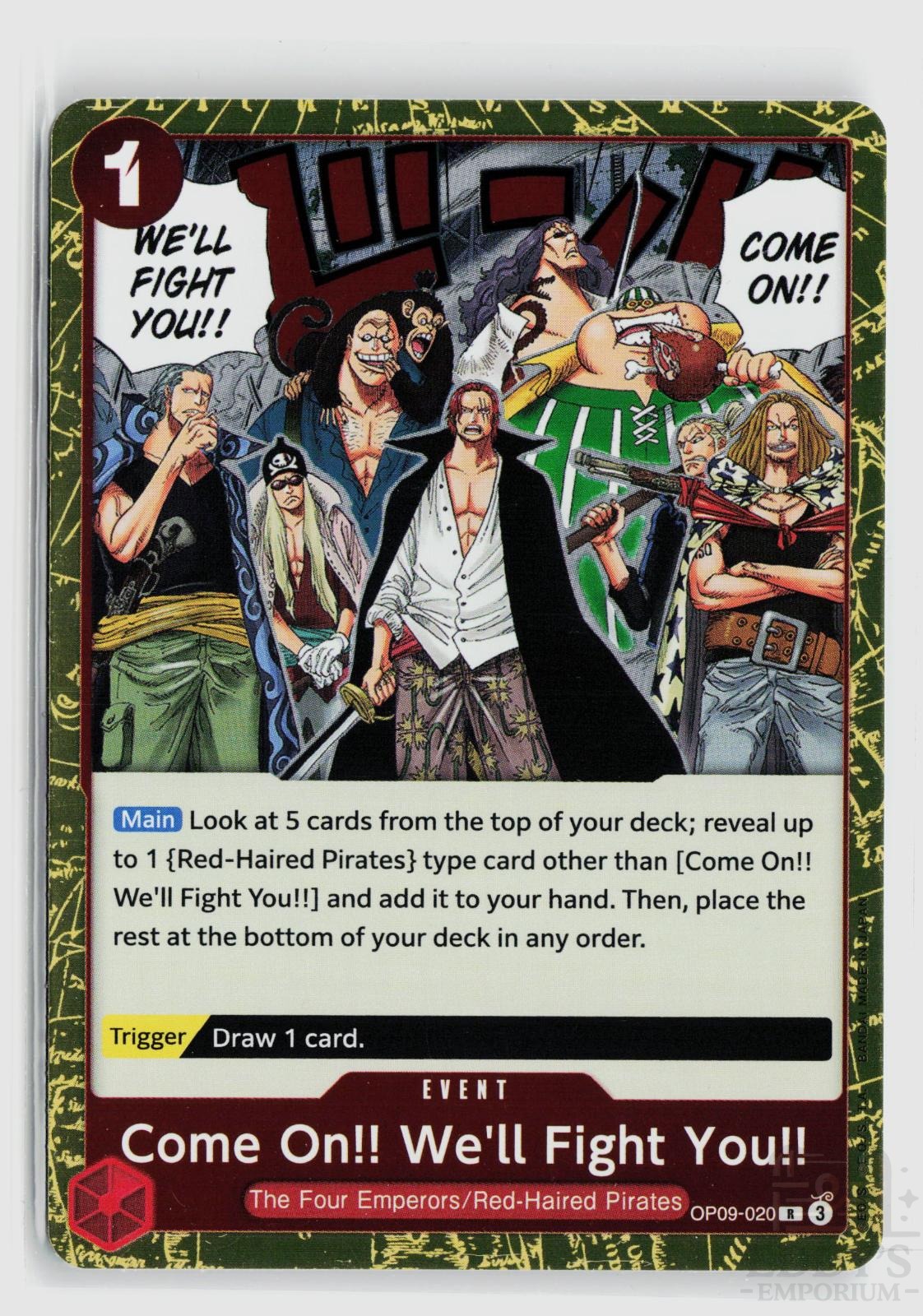Come On!! We'll Fight You!! OP09-020 Emperors in the New World One Piece Foil