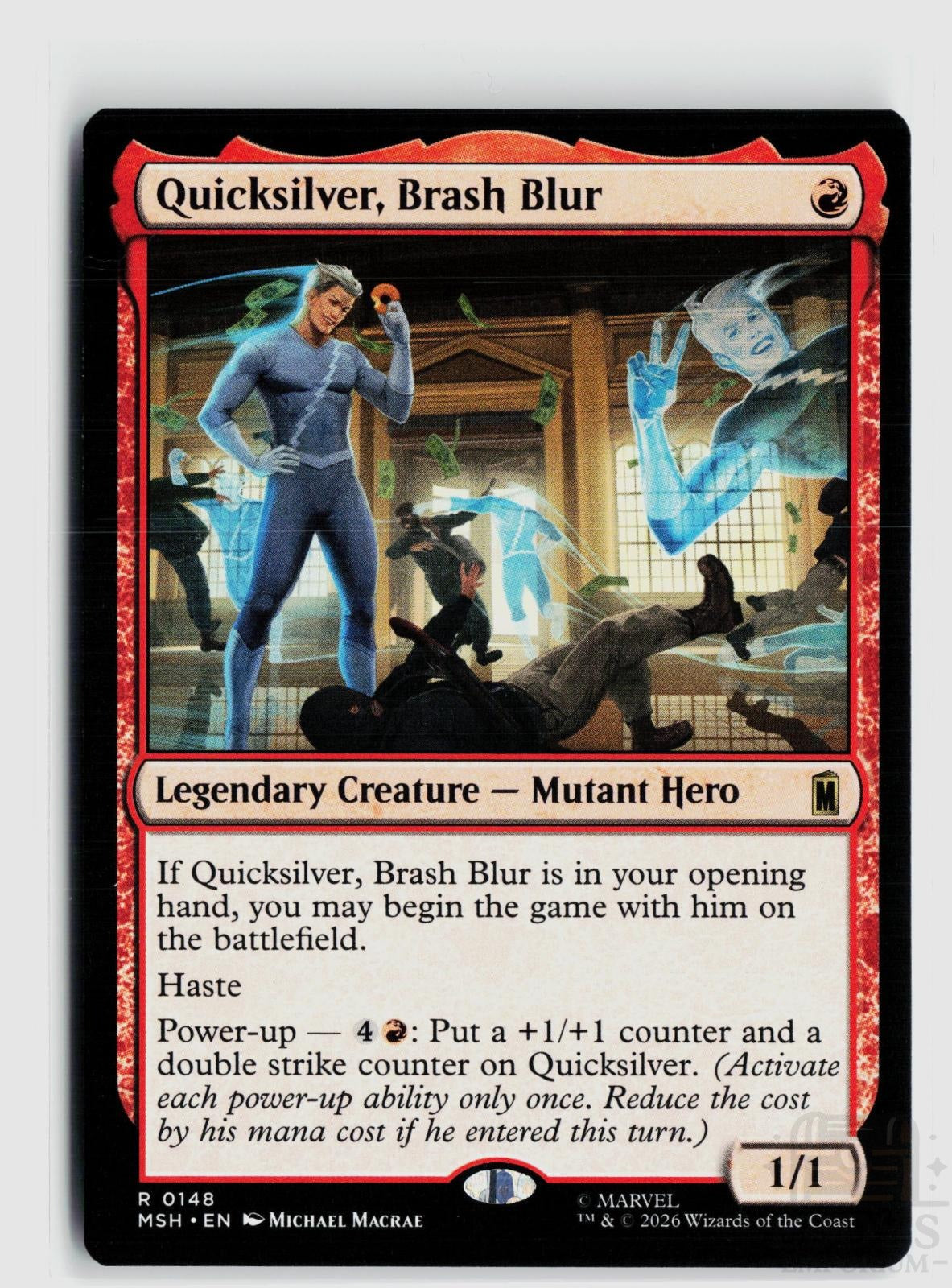 Quicksilver, Brash Blur 148 Marvel Super Heroes Magic: The Gathering