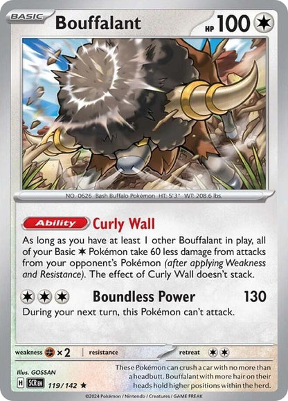 Bouffalant 119/142 Stellar Crown Pokemon Holo Rare NM