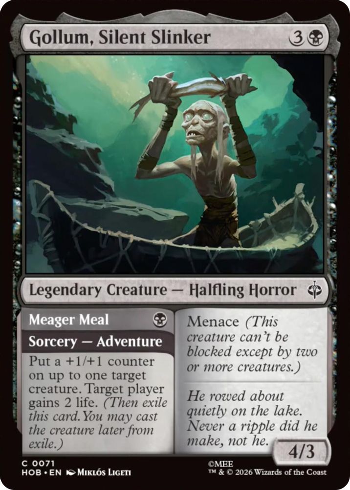 Gollum, Silent Slinker 71 The Hobbit Magic: The Gathering Foil Common