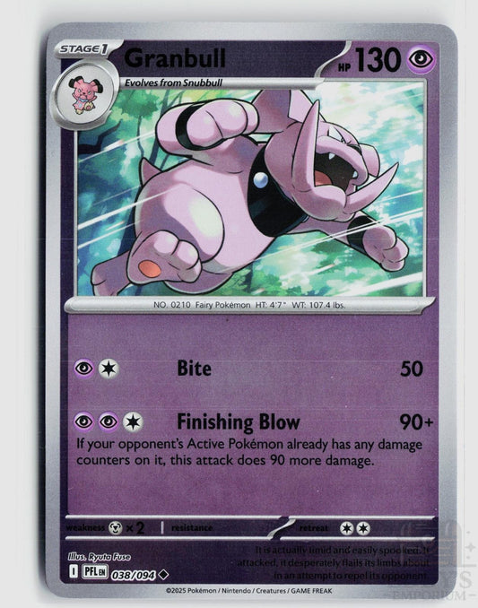 Granbull 038/094 Phantasmal Flames Pokemon Reverse Holo