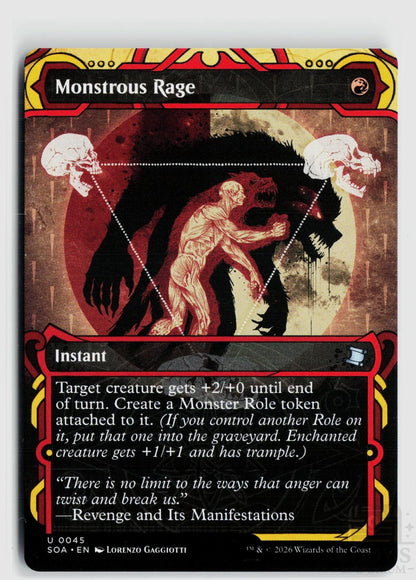 Monstrous Rage 45 Secrets of Strixhaven: Mystical Archive Magic: The Gathering