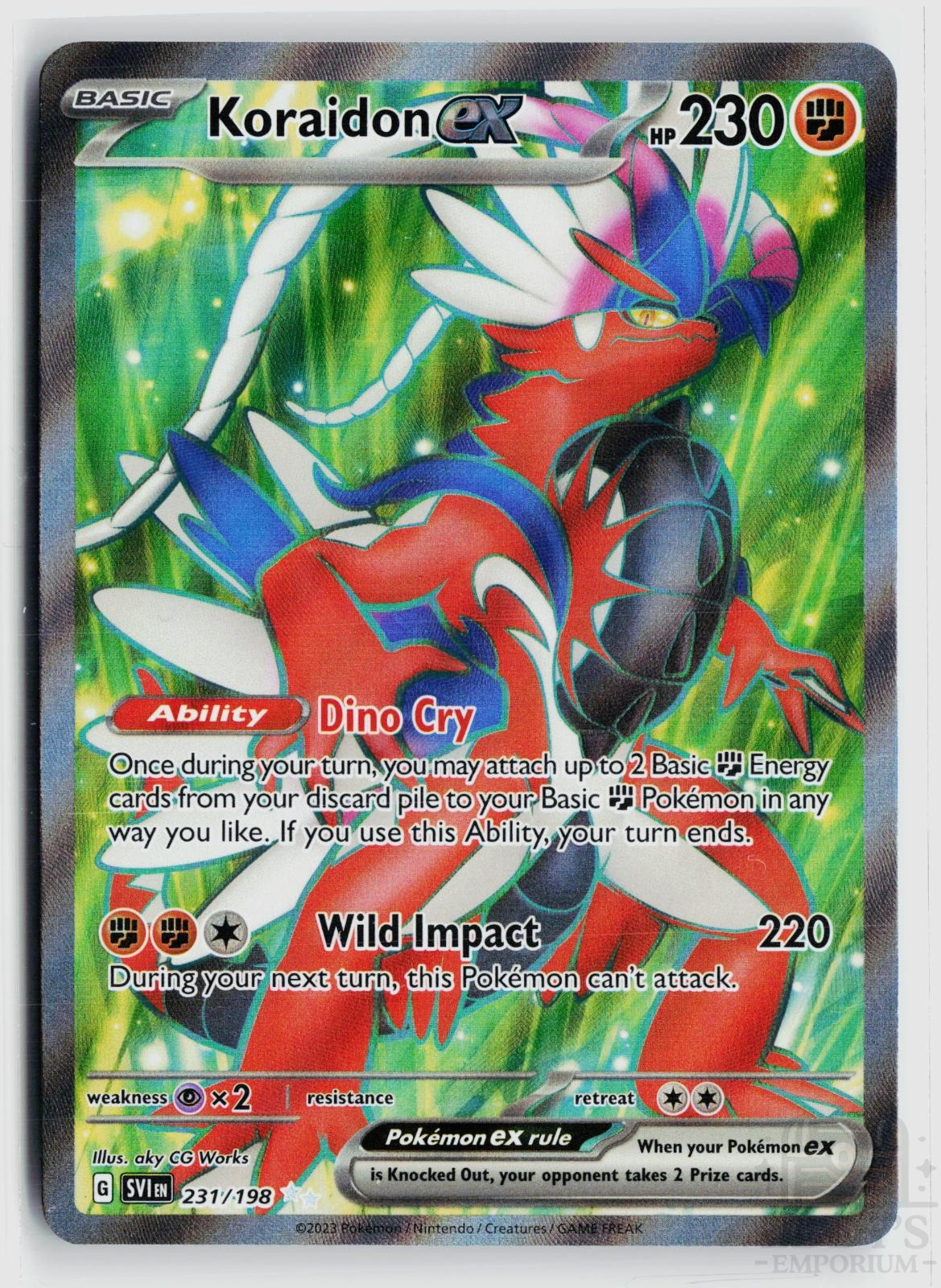 Koraidon ex 231/198 Scarlet & Violet Pokemon Holo Ultra Rare