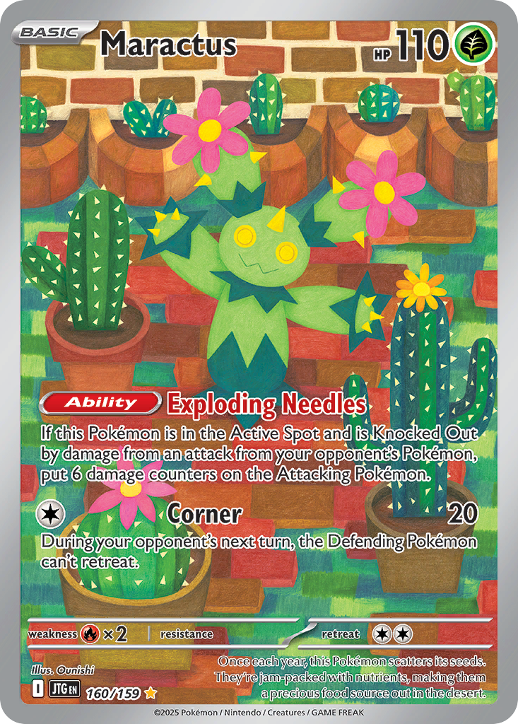 Maractus 160/159 Journey Together Pokemon Holo Illustration Rare
