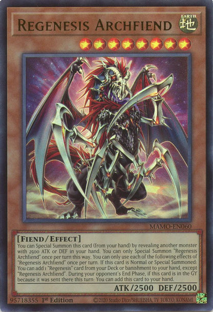 Regenesis Archfiend MAMO-EN060 Magnificent Monsters Yu-Gi-Oh 1st Edition NM