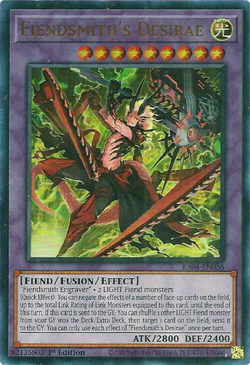 Fiendsmith's Desirae (UR) RA04-EN056 Quarter Century Stampede Yu-Gi-Oh 1st Edition NM