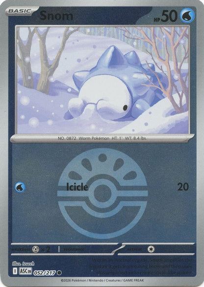 Snom (Friend Ball) 052/217 Ascended Heroes Pokemon Reverse Holo Common NM