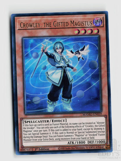 Crowley, the Gifted Magistus MAMO-EN059 Magnificent Monsters Yu-Gi-Oh 1st Edition NM