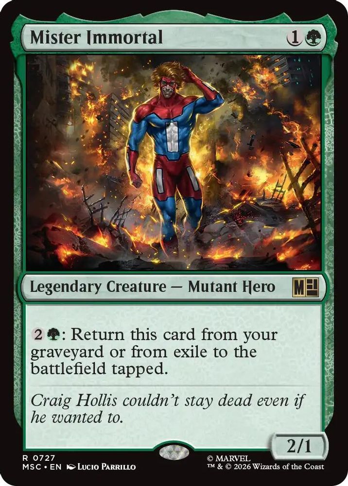 Mister Immortal 727 Commander: Marvel Super Heroes Magic: The Gathering