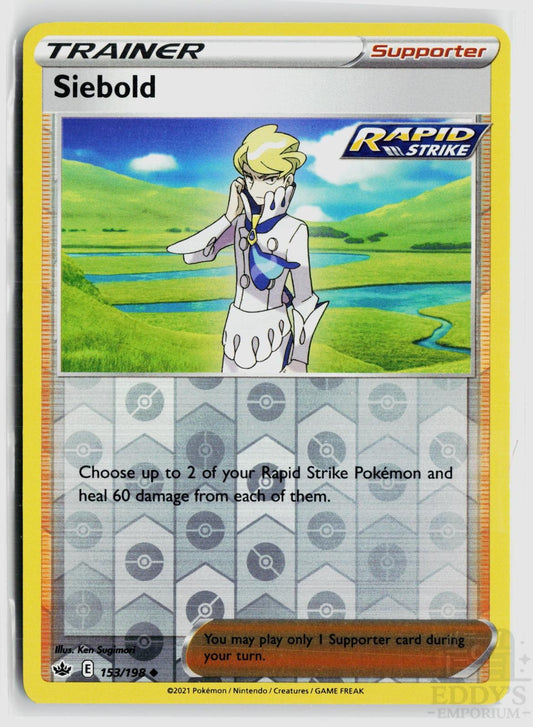 Siebold 153/198 Chilling Reign Pokemon Reverse Holo