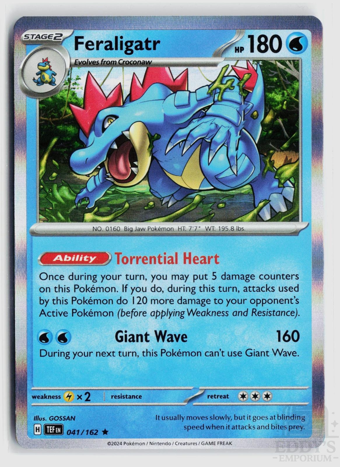Feraligatr 041/162 Temporal Forces Pokemon Holo Rare NM
