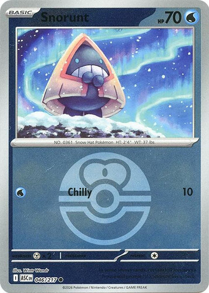 Snorunt (Love Ball) 046/217 Ascended Heroes Pokemon Reverse Holo Common NM