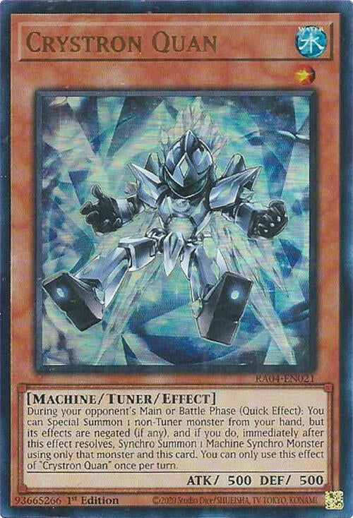 Crystron Quan (UR) RA04-EN021 Quarter Century Stampede Yu-Gi-Oh 1st Edition NM
