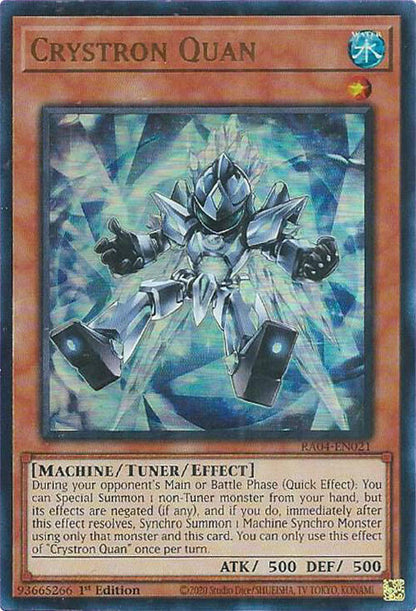 Crystron Quan (UR) RA04-EN021 Quarter Century Stampede Yu-Gi-Oh 1st Edition NM