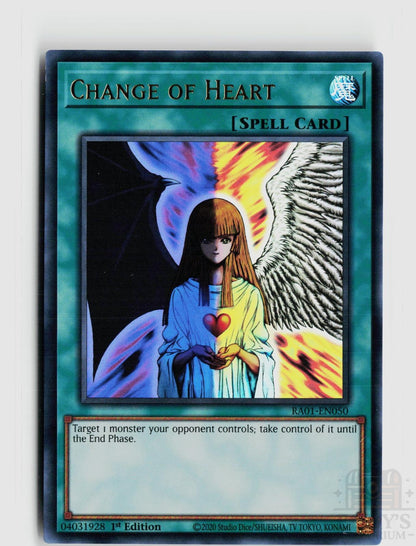 Change of Heart (UR) RA01-EN050 25th Anniversary Rarity Collection Yu-Gi-Oh 1st Edition NM