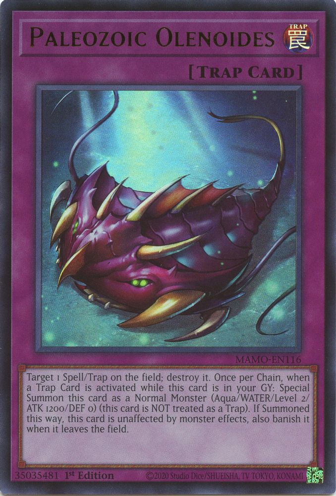 Paleozoic Olenoides MAMO-EN116 Magnificent Monsters Yu-Gi-Oh 1st Edition NM