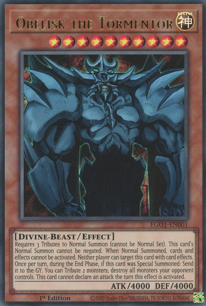 Obelisk the Tormentor EGO1-EN001 Yu-Gi-Oh Egyptian God Deck: Obelisk the Tormentor