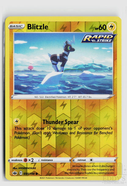 Blitzle 050/198 Chilling Reign Pokemon Reverse Holo Common NM