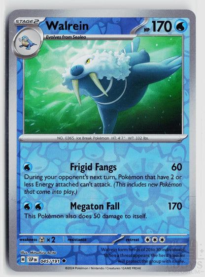 Walrein 045/191 Surging Sparks Pokemon Reverse Holo Uncommon NM