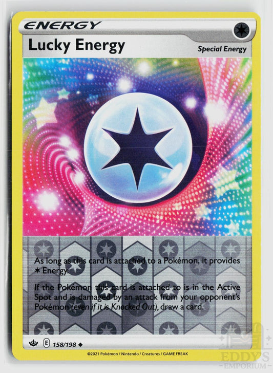 Lucky Energy 158/198 Chilling Reign Pokemon Reverse Holo