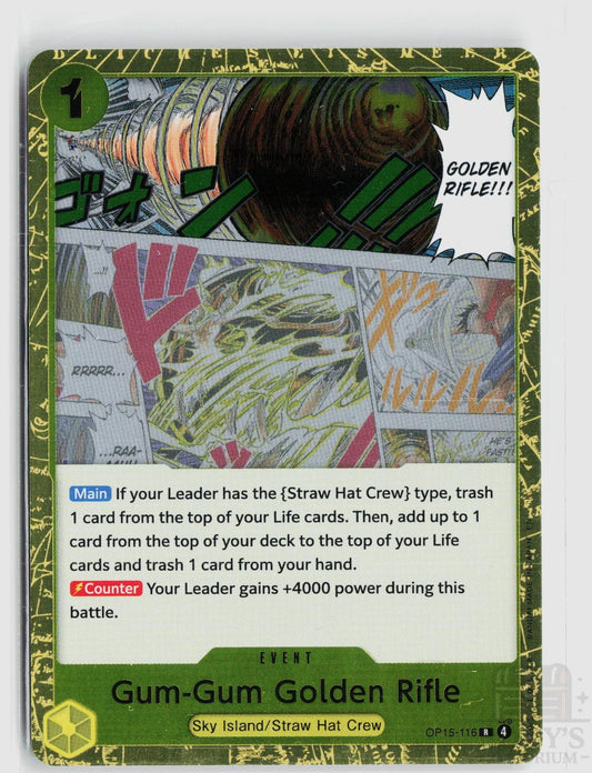 Gum-Gum Golden Rifle OP15-116 Adventure on Kami's Island One Piece Foil Rare