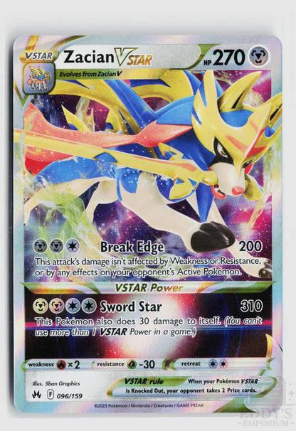 Zacian VSTAR 096/159 Crown Zenith Pokemon Holo VSTAR Rare