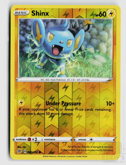 Shinx 060/192 Rebel Clash Pokemon Reverse Holo Common NM