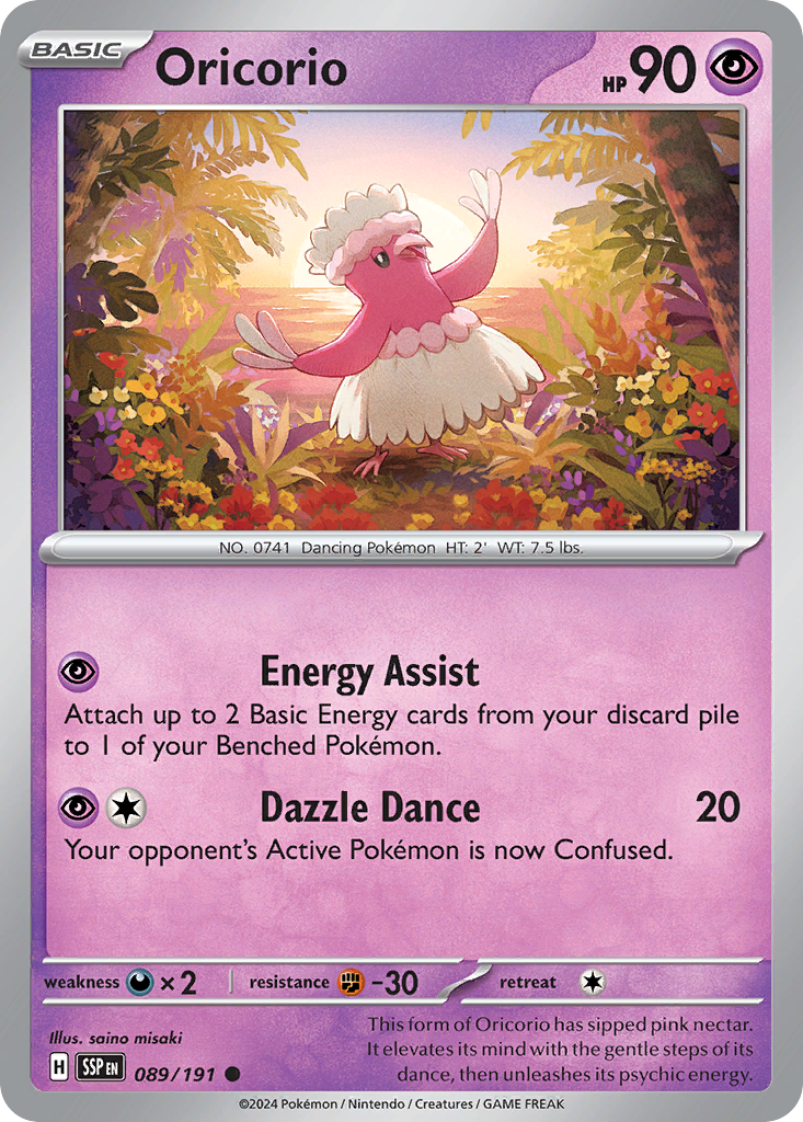 Oricorio 089/191 Surging Sparks Pokemon Reverse Holo
