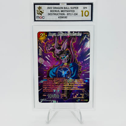 Beerus, Motivated Destruction (SPR) - BT17-134 - Ultimate Squad - MGC 10