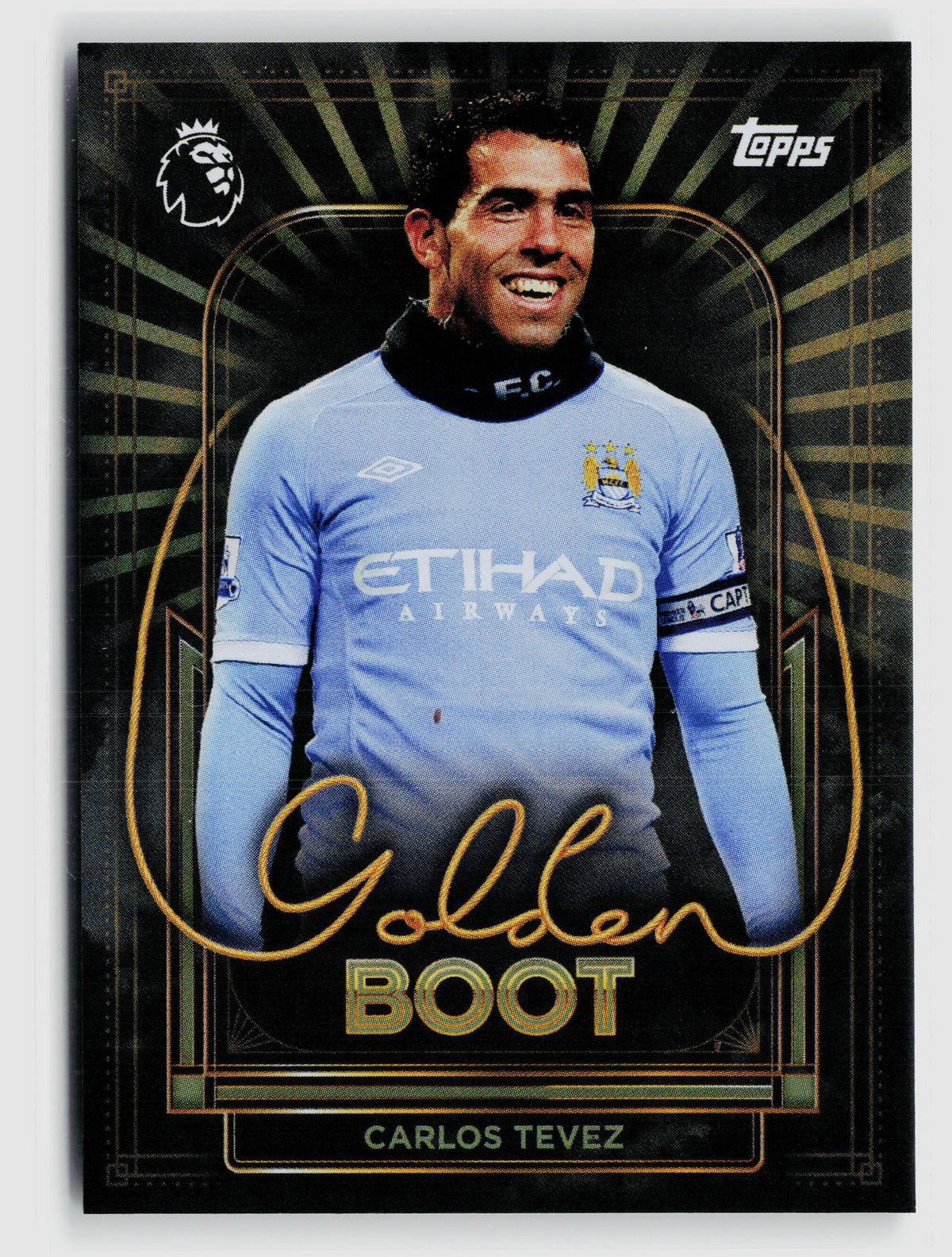Carlos Tevez - Manchester City - Golden Boot - Topps Premier League 26/27 #GB 5