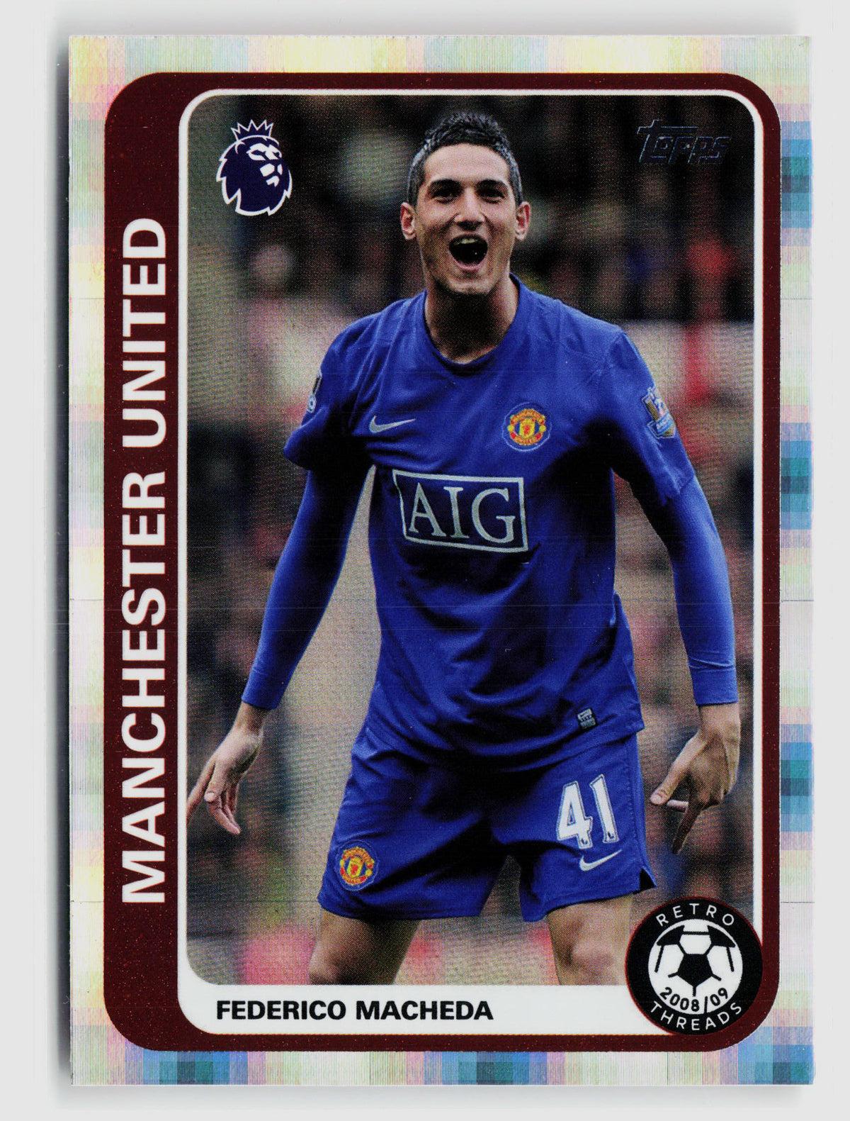 Federico Macheda - Manchester United - Retro Threads - Topps PL 26/27 #RT 22